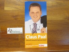 Autograph Claus Paal CDU MdL // autograph autograph signed signed 252066