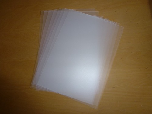 Sheets frosted acetate - 8,