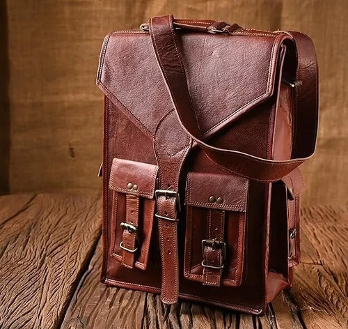 Leather backpack bag travel - bag,