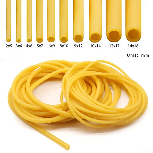 Natural latex rubber tube - natural,