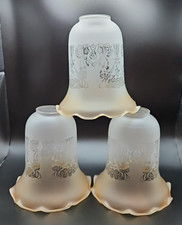 3 x Frosted Floral Etched