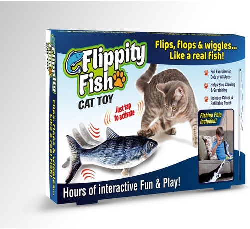 Jml flippity fish cat toy - fish,