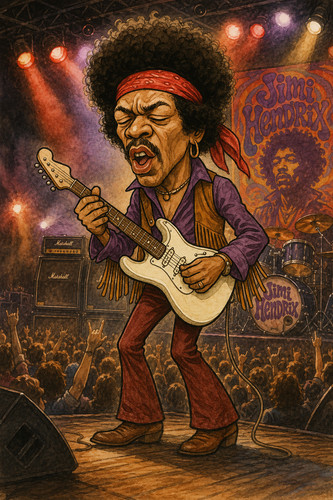 Jimi hendrix print - jimi,