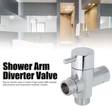 3 Way T-adapter Bath 1/2 Shower Head Arm Mount Valve Splitter Diverter Chrome