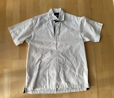 0260 Deck Shirt Mens White 100% Cotton Shirt Short Sleeve Size S
