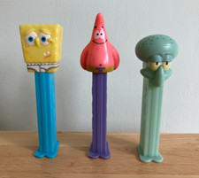 Spongebob Squarepants, Patrick & Squidward 2004 PEZ Dispensers Vintage