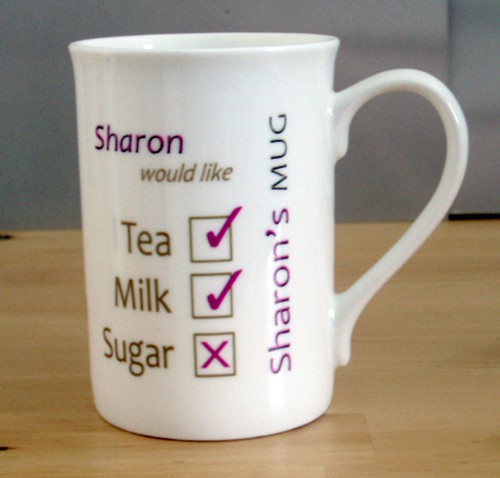 Personalised bone china tea - bone,