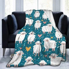 Cute Sheep Fleece Throw