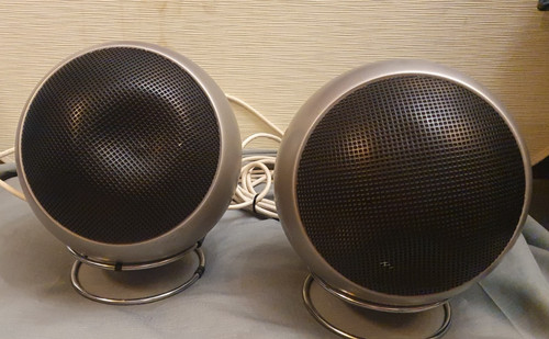 Space age sphere speakers like - space,