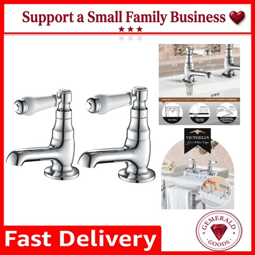 Victorian basin pillar taps - pillar,