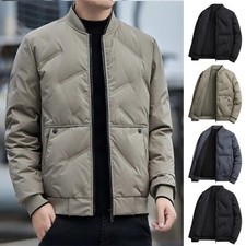 Men's Bomber Outwear Sports Jacket Quilted Coat Top Casual Winter Warm Jackets