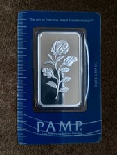 PAMP Suisse Rosa Silver 1 oz Bar .999 Fine Silver Sealed