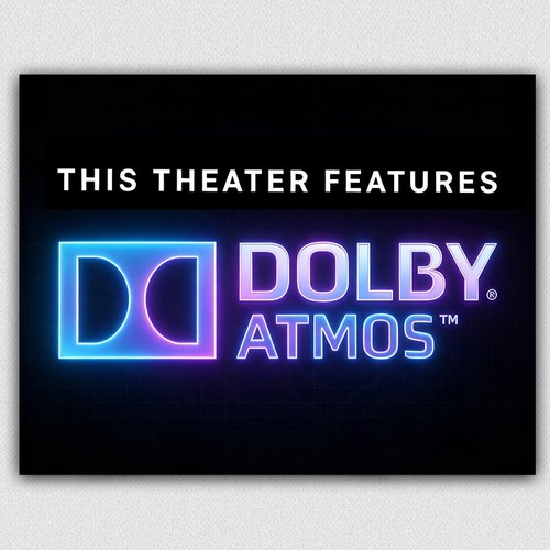 Dolby atmos sign metal plaque - atmos,
