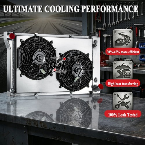 Row aluminum radiator - radiator, shroud