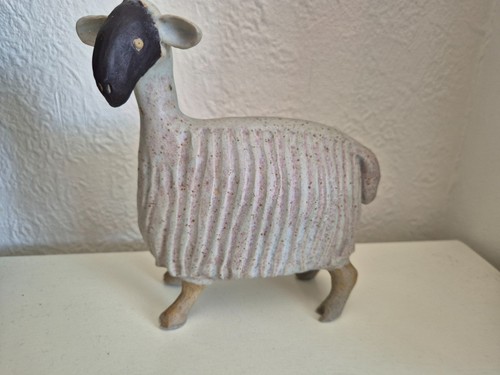 Pottery sheep figurine 19cm