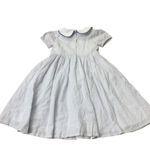 Girls blue and white polka - blue, dot