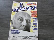 Richard Wilson in the Weekend 1994 Original Lyceum Theatre Sheffield Flyer