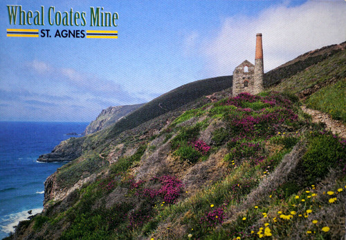 Postcard wheal coates tin and - postcard,