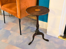 Antique mahogany tripod wine