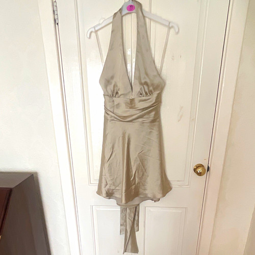 Zara oyster satin polyester - oyster,