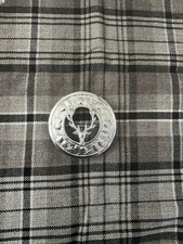 Scottish Kilt Fly Plaid Brooch