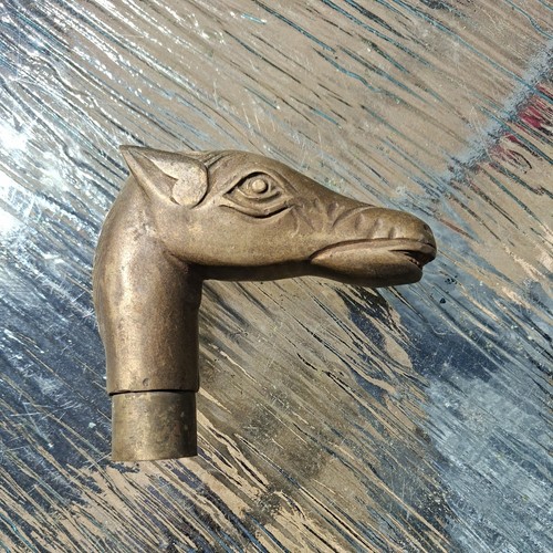 Vintage brass horse head - brass,