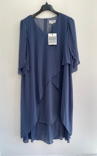 Hanna nikole midi dress - dress, blue