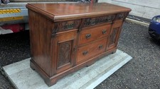 Large long carved Vintage Oak