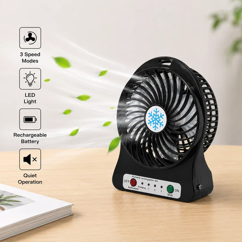 Mini usb rechargeable desk - usb, fan