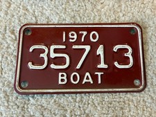 VINTAGE NAUTICAL BOAT LICENSE
