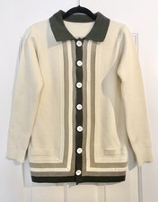 Mod Knit Shirt Cardigan Polo
