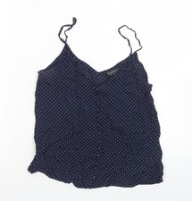 Topshop Womens Blue Polka Dot