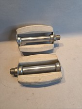 WECO WHITE RUBBER BLOCK PEDALS Vintage West German  1970s Bicycle 