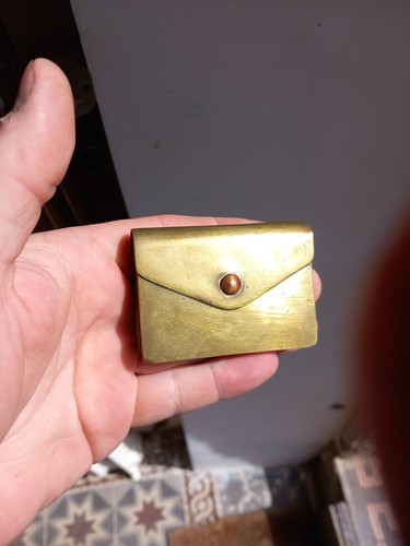 Brass messenger satchel - brass,