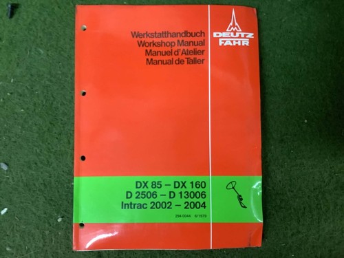 Deutz fahr workshop - workshop,