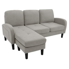 3 SEATER SOFA LINEN L-SHAPED