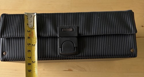 Vintage black cassette storage - black,