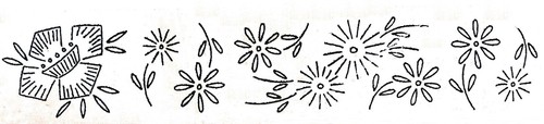 Vintage embroidery transfer - vintage,