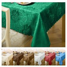 Table Cloths Woven Jacquard Design Soft Polyester Tableware - Damask Rose