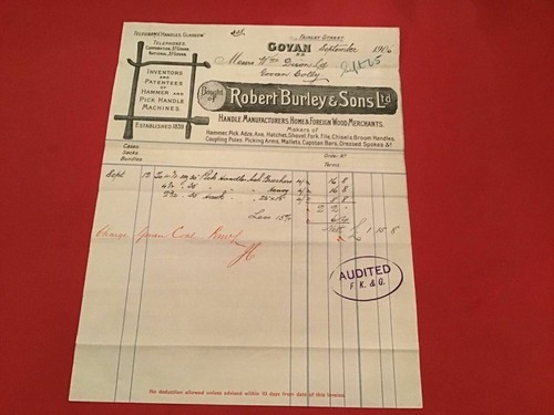 Robert burley sons ltd 1906 - sons,