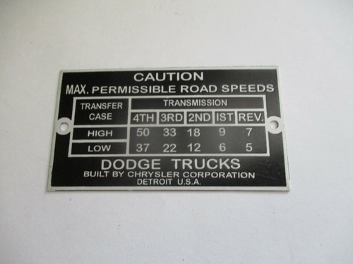 Nameplate sign vintage dodge - sign,