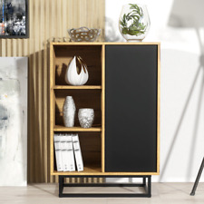 100cm Vintage Oak Sideboard Cabinet | Loft Retro TV Unit Cupboard Stand