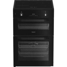 Hotpoint HDE6IDC2B1 60cm Electric Cooker - Double Ovens, Grill & Induction Hob
