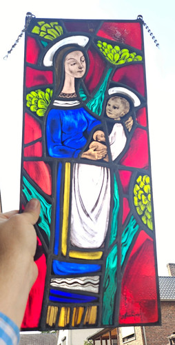 Antique stained glass - antique, window