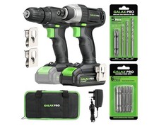 GALAX PRO D6001 20V 2-speeds Drill Driver and Impact Driver Combo Kit, Cordless