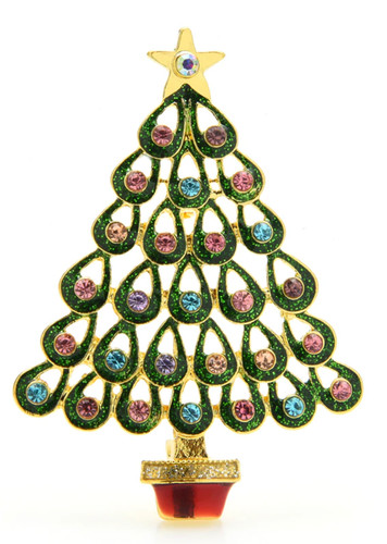 Avocado tree brooch xmas - tree,