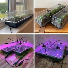 Heated Propagator Jumbo Electric Windowsill, Seedling USB Propagator with Light