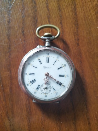 Antique silver pocket watch - silver,