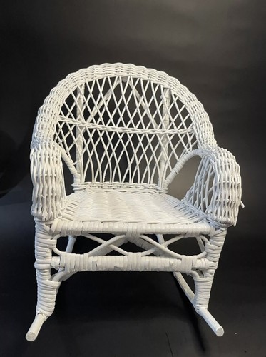 Wicker white rocker for - white,