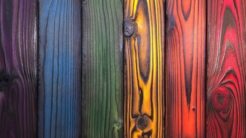 Vibrant wood dye powder violet